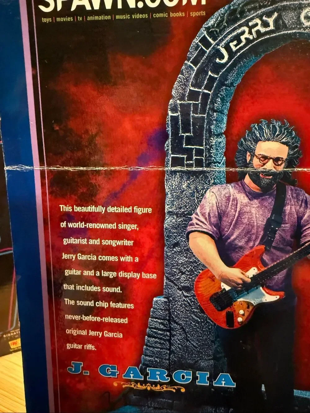 Grateful Dead Jerry Garcia Figurine Plays Jerry Guitar Riff New In Box *READ*